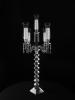 Crystal Candelabra and Flower Stand with 8. 5" Hurricanes for weddings and Events for Rental